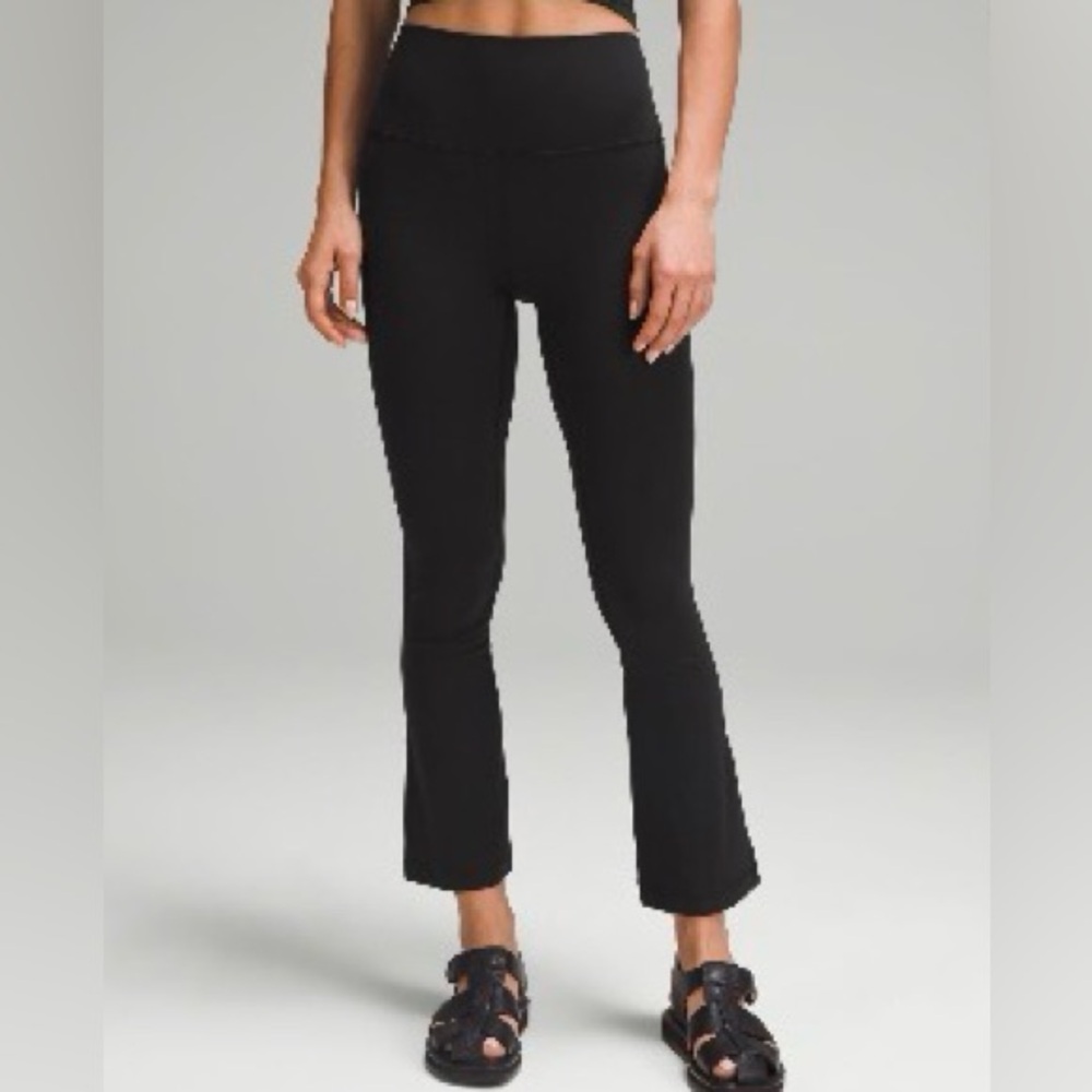 High-Waist Black Bootcut Active Pants